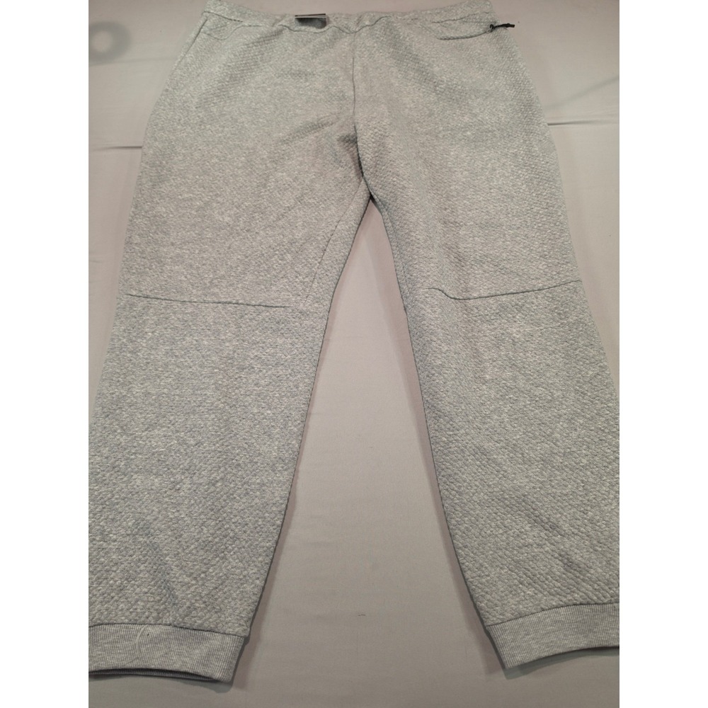 FLX Mens Quilted Joggers Flint Gray Heather Travel Leisure Pants 3XLT Big & Tall - Picture 4 of 5
